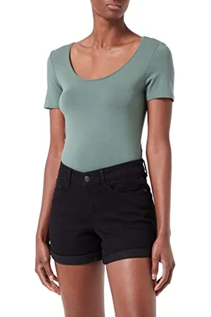 Noisy May Damskie jeansy NMBE Lucy NM - Regular Fit - czarne - czarne XS S M L XL krótkie dżinsy 75% bawełna, , L