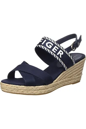 Tommy Hilfiger Damska taśma sezonowa Mid Wedge Fw0fw07091 Espadryle, , 41 EU