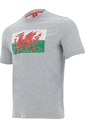 macron WRU Merch Ca Lf bawełniana koszulka z nadrukiem Gry Mel flaga Ss Sr, , XL