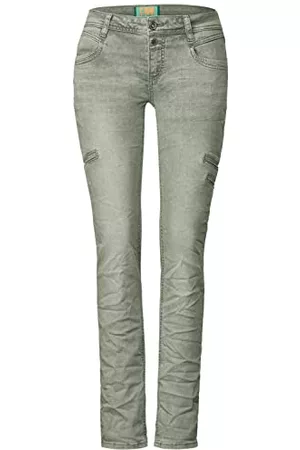 Street one Kobieta Szerokie Nogawki - Spodnie damskie jeans, Desert Mint Overdye, 30W / 32L