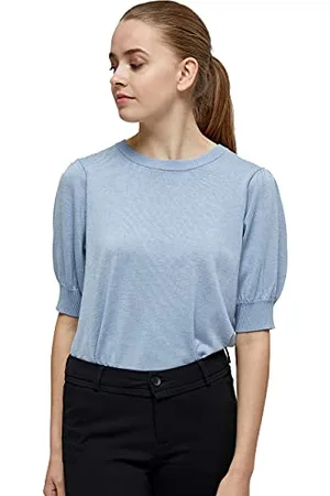 Minus 33 T-shirt damski Liva Knit Tee, Dusty Blue Melange., XXL