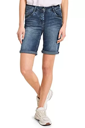 CECIL Kobieta Szorty Jeansowe - Szorty jeansowe damskie, Mid Blue Authentic Wash, 34W