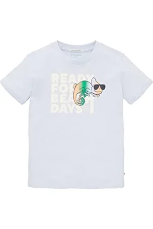 TOM TAILOR Chłopięcy T-shirt dziecięcy z napisem i nadrukiem, , 92