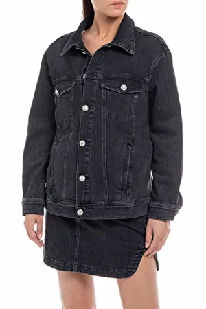 Replay Damska kurtka dżinsowa z komfortowego denimu, , S