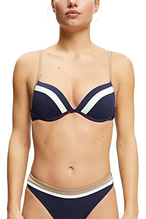 ESPRIT Damskie body Tayrona Beach RCS pad.Plunge Bikini, granatowe, 36A, , A