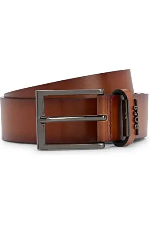 HUGO BOSS Męski pasek Cole-Ant Sz35 z włoskiej skóry z metalowym logo, Medium Brown210, 105