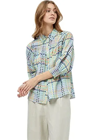 Minus Damska koszulka z rękawem 3/4, 6075p nadruk sorbetu mango, 34