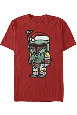 STAR WARS Unisex Boba Santa Organic Short Sleeve T-Shirt, , L, , L