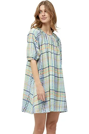 Minus Damska krótka sukienka Luretta 2, nadruk sorbet mango, 10, Nadruk sorbetu mango, 36