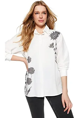 Trendyol Damska koszula oversize Basic Shirt Collar Woven Shirt, ,34, , 60