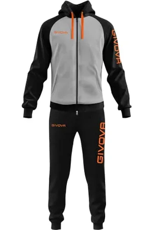 Givova Męski kombinezon Lf33-4328-4XL, jasnoszary melanż/pomarańczowy, XXXXL
