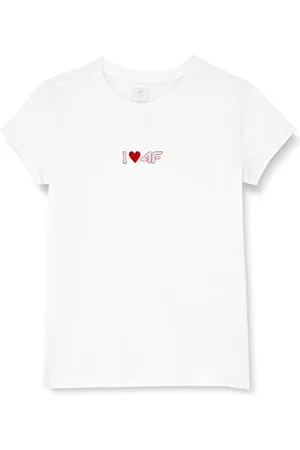 4F Dziewczęcy dziewczęcy t-shirt Jtsd005 Tshirt, , 158 cm, , 158 cm