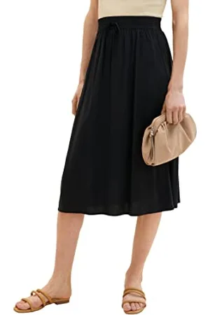 TOM TAILOR Damskie 1036680 Midi Rock, 14482-Deep Black, 32, , 32