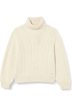 GANT Dziewczęcy D2. Chunky Cable Polo Pullover, , 122