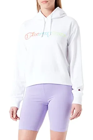 Champion Damska bluza z kapturem Legacy Color Ground Powerblend Logo Boxy, biała, XXL