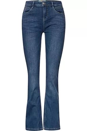 Street one Kobieta Szerokie Nogawki - Spodnie damskie jeans, Clean Mid Indigo Wash, 34W / 30L