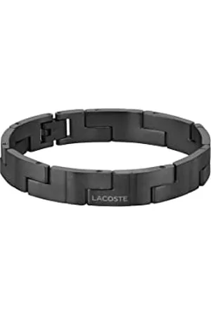 Lacoste Bransoleta z Ogniw z Męskiej Kolekcji Catena, Czarna, 2040222