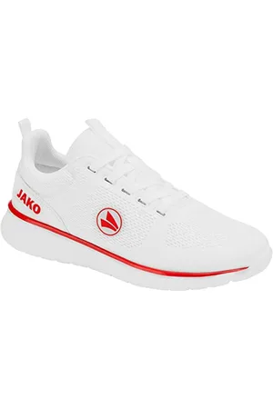 Jako Unisex Team Mesh Sneakers, białe/czerwone, rozmiar 42 EU, , 42 EU