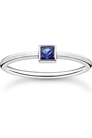 Thomas Sabo Pierścionek z niebieskim kamieniem, srebro 925 TR2395-699-32-50
