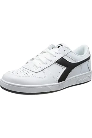 Diadora Magic Basket Low Icona, buty gimnastyczne mieszane, białe czarne białe, 36,5 EU, , 36.5 EU