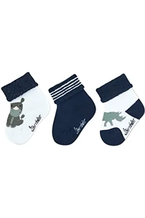 Sterntaler Unisex dziecięce skarpetki z nosorożcem, białe, normalne, , 14
