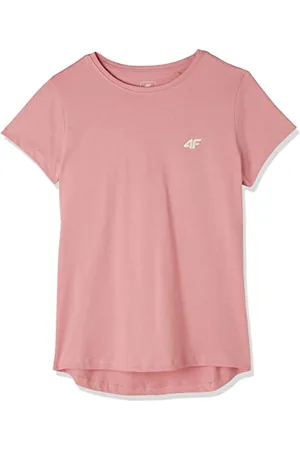 4F Dziewczęcy dziewczęcy t-shirt Jtsd001 Tshirt, jasny różowy, 164 cm, , 164 cm