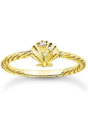 Thomas Sabo Lina pierścieniowa z muszlą pozłacaną srebrną TR2400-414-14-60