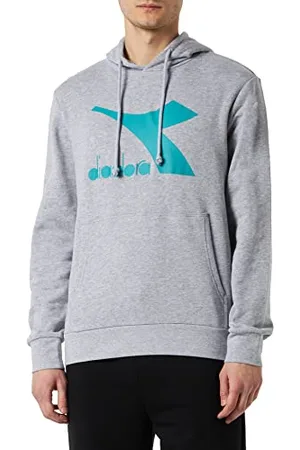 Diadora Chromia Hoodie CHROMIE, Jasny średni szary melange, XXXL Mężczyźni