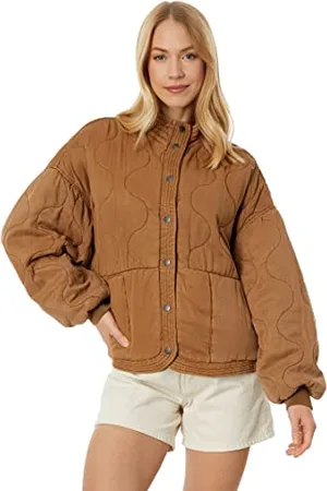 BLANK NYC Luksusowa odzież damska Tencel Drop Shoulder Pikowana kurtka Luksusowa odzież Tencel Drop Shoulder Pikowana kurtka, , XS