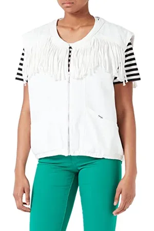 Wrangler Fringed Denim Vest kurtka damska, , L