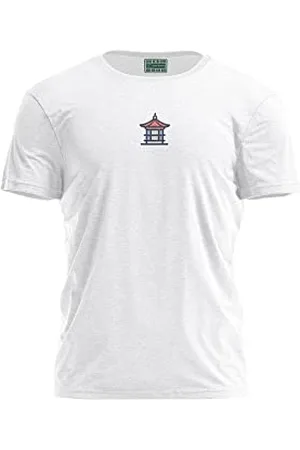 Bona Basics Druk cyfrowy, męska koszulka podstawowa,%100 bawełna, biała, na co dzień, męskie topy, rozmiar: XL, , XL