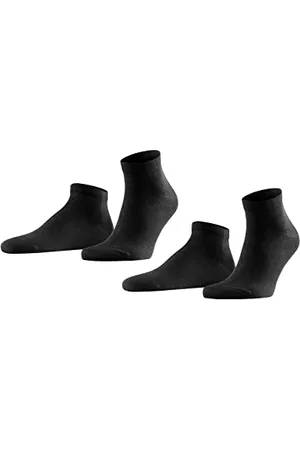 Falke Mężczyźni Skarpety do trampek Happy Double Pack M Sn Bawełna krótkie jednokolorowe 2 Pak, , 43-46