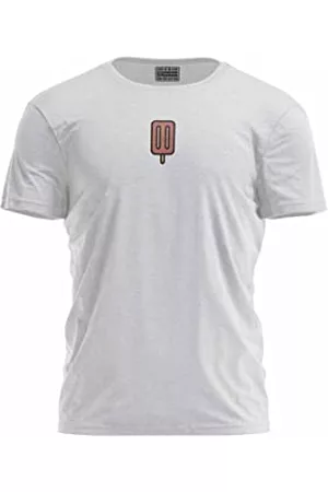 Bona Basics Mężczyzna Sportowe Topy i T-shirty - Druk cyfrowy, męska koszulka podstawowa,%70 bawełna%30 poliester, szary, na co dzień, męskie topy, rozmiar: XL, szary, XL