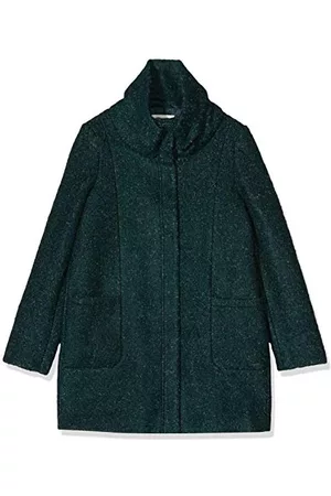 TOM TAILOR Kobieta Płaszcze Boucle - Damski płaszcz Bouclé 1012206, 18655 - Green Black Boucle, XL