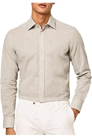 Hackett Green Dogtooth Koszula męska, , XXL