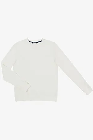 GIANNI LUPO GL3001X-S23 Bluza z okrągłym dekoltem, biała, M męska, biała