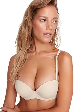 Trendyol Damska bielizna wzmocniona/push-up dzianinowy biustonosz, skóra, 70B, , B