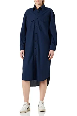 G-Star RAW Damska długa koszula westernowa sukienka Evergreen Dresses, , XS