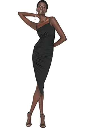 Trendyol Damska sukienka midi bodycon, regularna, dzianinowa, , 60