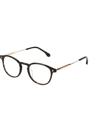 Lozza VL4298 okulary, Shiny Brown/Yellow Havana, 48 Unisex Dorosły