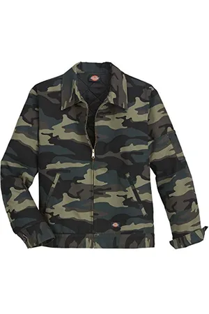 Dickies Męska kurtka Eisenhower z podszewką, Hunter Green Camo, S