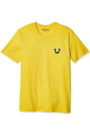 True Religion T-shirt męski, Musztardowy żółty, M