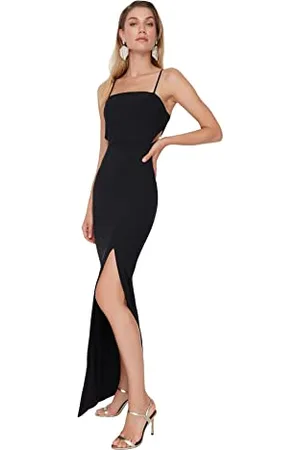 Trendyol Damska sukienka maxi, syrenka, regularna, tkana suknia wieczorowa, , 60