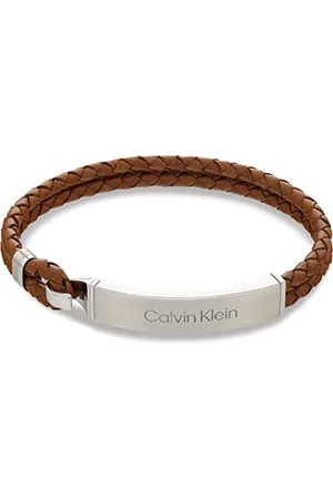 Calvin Klein Bransoleta Skórzana Brązowa z Męskiej Kolekcji CK Iconic For Him, 35000405