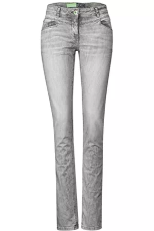 CECIL Kobieta Luźne i Boyfriend - Damskie spodnie jeansowe luźne, Grey Used Wash, 31W / 32L
