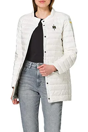 Blauer Damski trencz Impermeabile/Trench Lunghi Imbottito Piuma Trenchcoat, , M