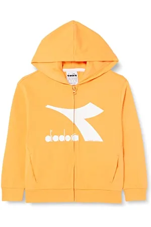 Diadora JU.Bluza z kapturem FZ, mandaryna, S chłopiec