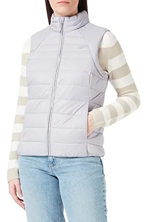 4F Płaszcz damski, ZIELONY LIGHT GREY, M