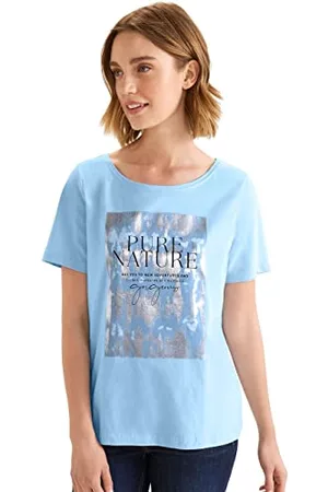 Street one Kobieta Bluzki - Damska koszulka z krótkim rękawem, Light Splash Blue, 44