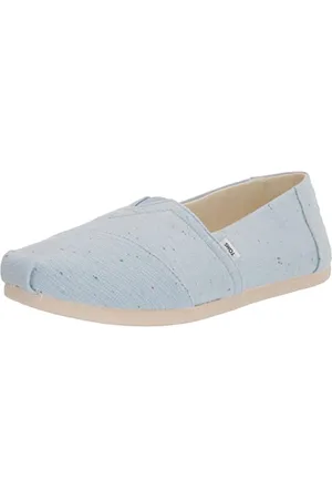 TOMS Damskie mokasyny z płótna bawełnianego Alpargata z recyklingu, płaskie, Pastelowy niebieski cętkowany slub, 35.5 EU